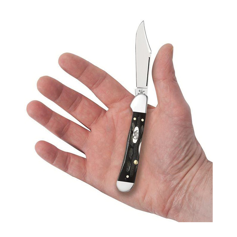 Case XX 65022 Mini Copperlock Folding Knife, 2.72 in L Blade, BH1749L Stainless Steel Blade, 1-Blade, Black Handle