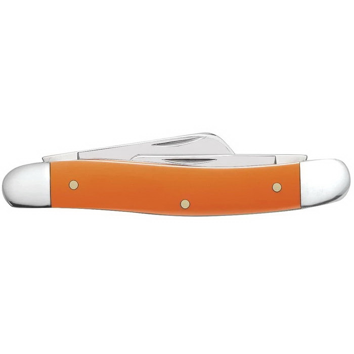 Case XX 80509 Stockman Knife, Orange Handle, 2.57, 1.88, 1.71 in L Blade, Stainless Steel Blade, Synthetic Handle