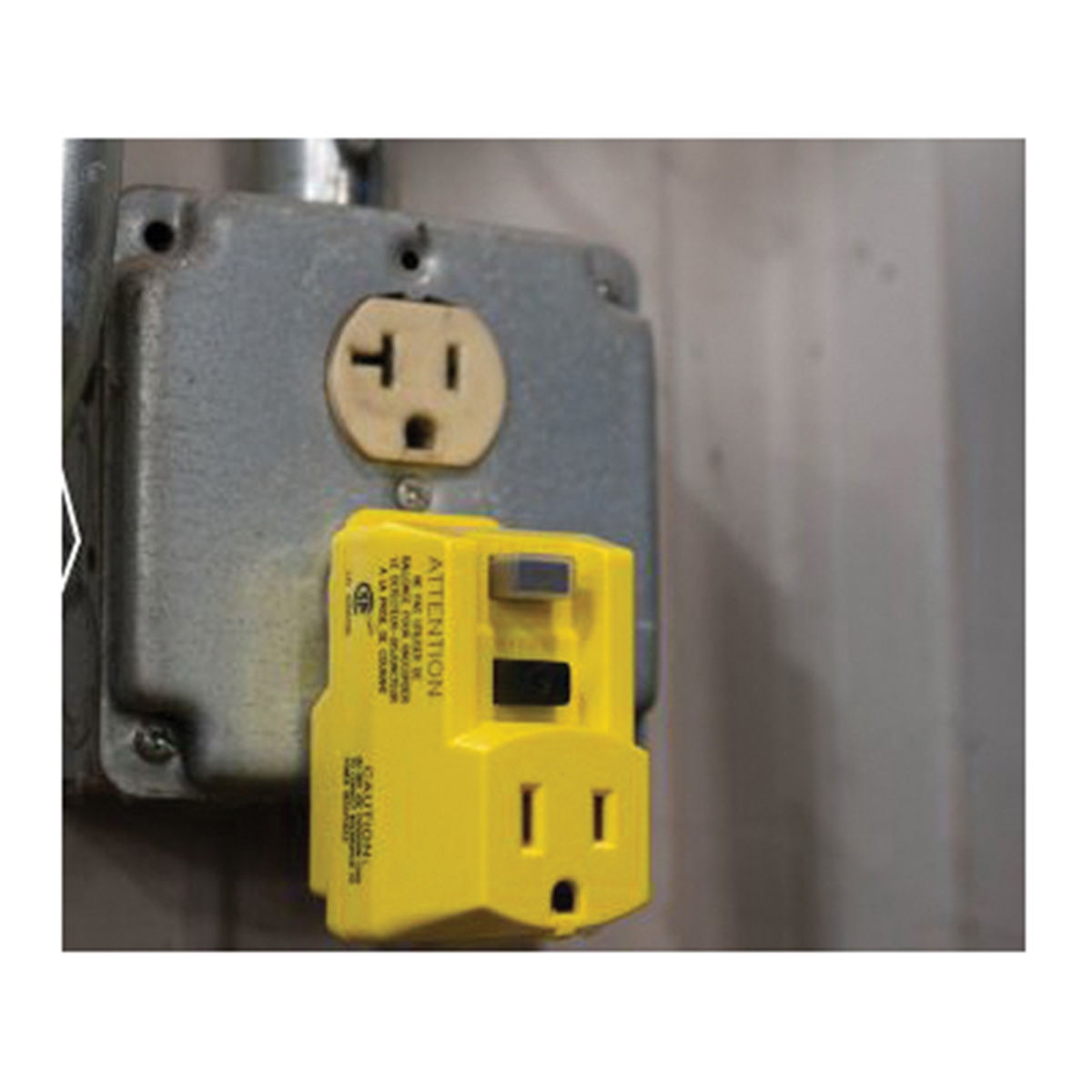 Adapter Plug In, Southwire, 2 -Pole, 15 A, 120 V, NEMA: NEMA 5-15P, 5-15R, Yellow - 3