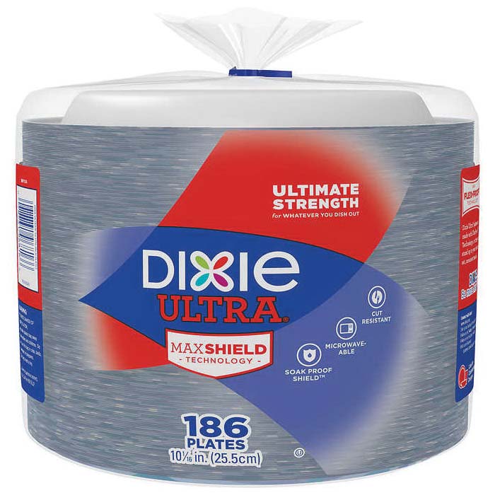 Costco Dixie Ultra 1111161 Disposable Plate, Paper - 3