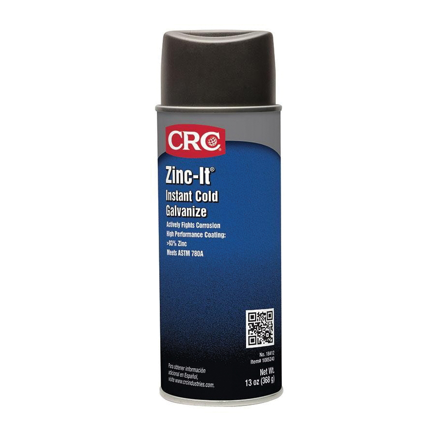 CRC 18412 Cold Galvanized Spray Paint, Solvent Base, Gray, 13 oz Can