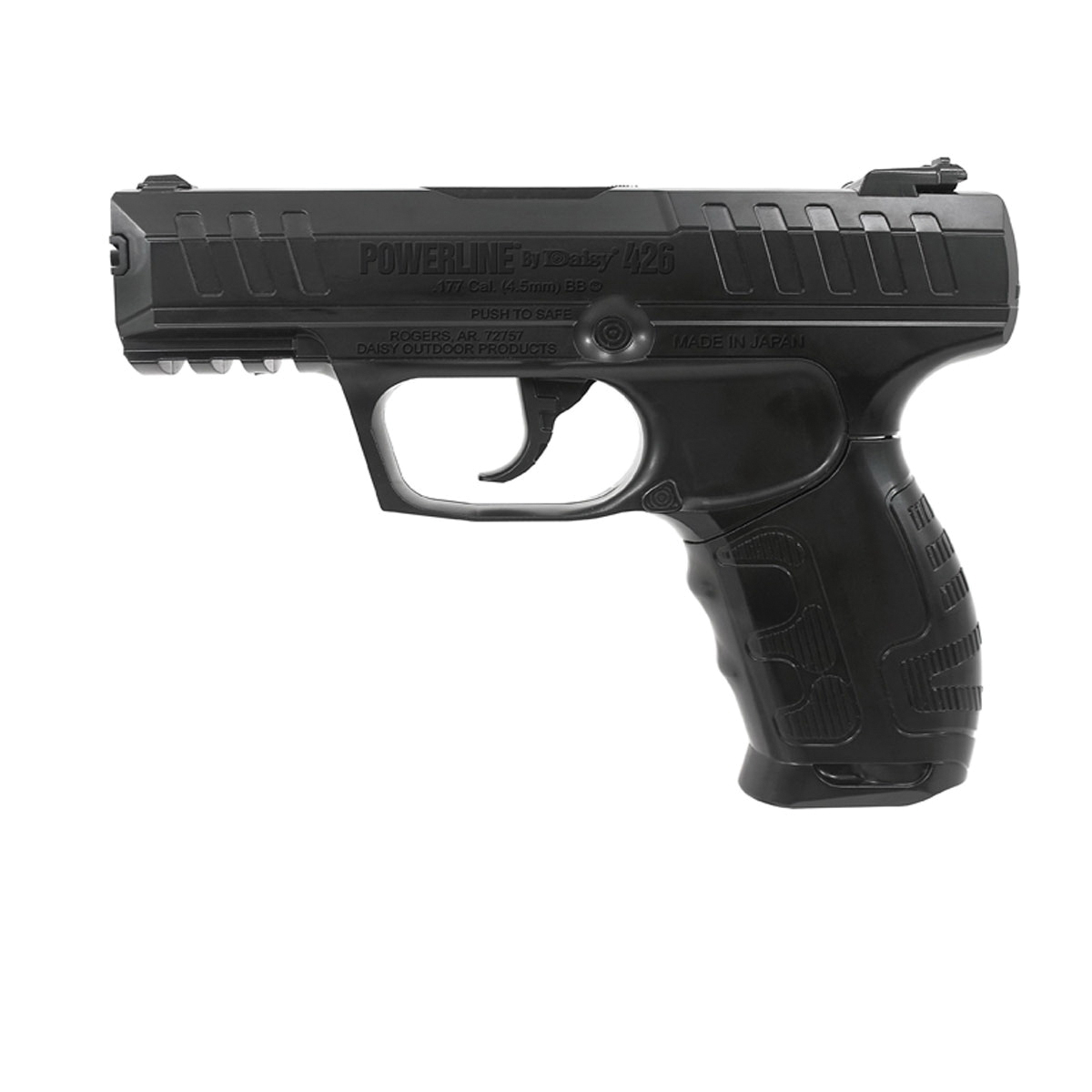 Daisy 980426-442 Air Pistol, 0.177 in Caliber/Gauge, BB, 15 Rounds, Blade, Ramp Front Sight, Steel