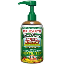 Dr. Earth Home Grown 1078 Tomato/Vegetable and Herb Fertilizer, 16 oz Bottle, Liquid, 3-2-2 N-P-K Ratio