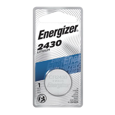 ECR2430BP Coin Battery, 3 V Battery, 320 mAh, 2430 Battery, Manganese Dioxide, Lithium, 1 pk