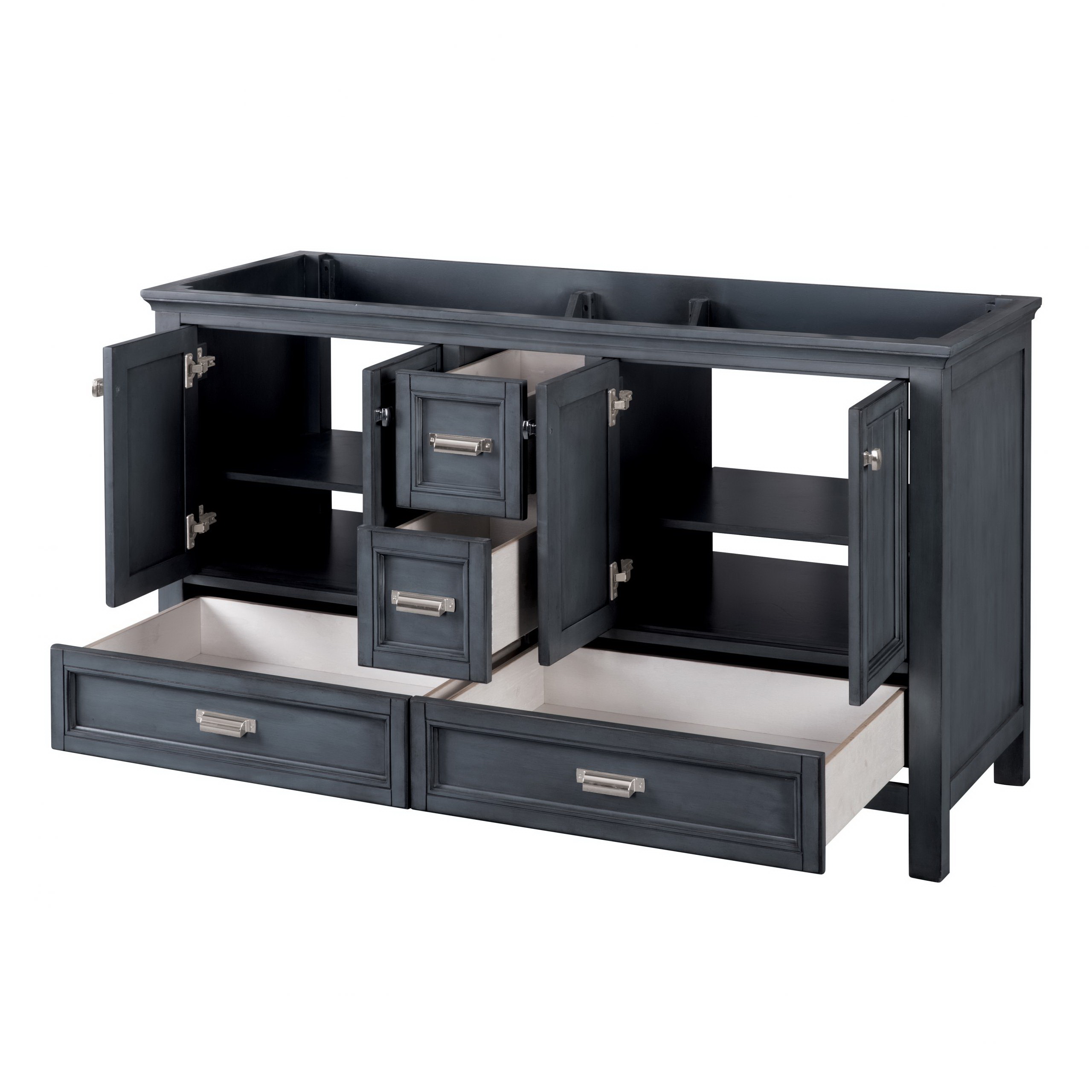 Foremost Brantley Series BABV6022D Vanity, Wood, Harbor Blue, 4-Cabinet Door, 4-Drawer - 3