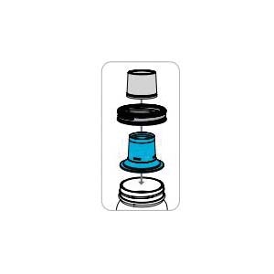 Jarware 82616 Cocktail Shaker Lid, Blue Cap/Lid