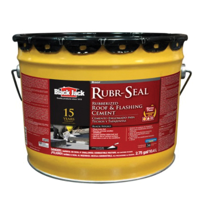 Black Jack Rubr-Seal 6148 Series 6148-9-27 Roof and Flashing Cement, Black, Liquid, 2.75 gal
