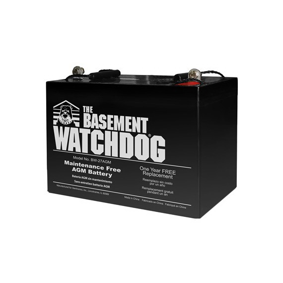 Basement Watchdog BW27AGM AGM Battery, Thermoplastic