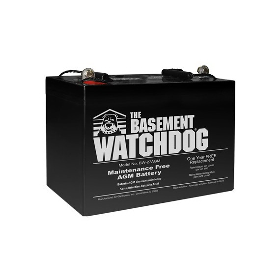 Basement Watchdog BW27AGM AGM Battery, Thermoplastic