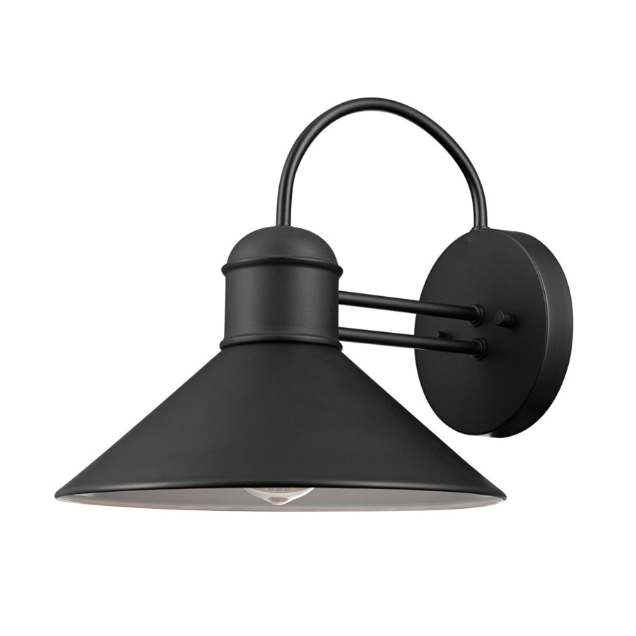 globe Sebastien Series 44165 Outdoor Wall Sconce, 120 V, 60 W, LED Lamp, Metal Fixture, Black Fixture - 5