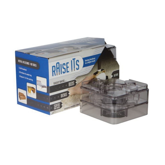 RAISE ITS 820-0533-S Raise Its 820-0533-S Furniture Riser, Plastic, Clear - 1