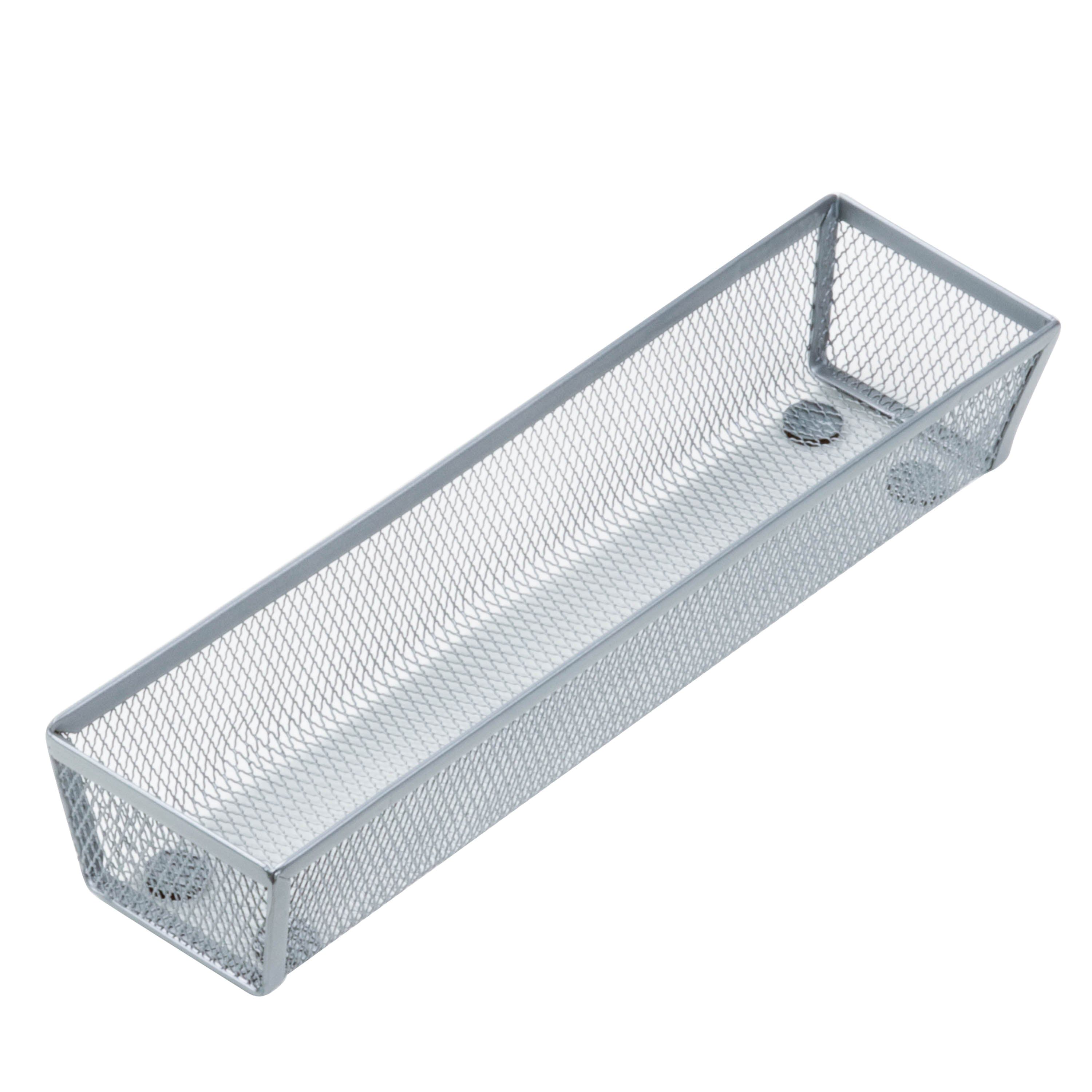 Honey-Can-Do KCH-02160 Drawer Organizer, 3 in W, 12 in D, Steel, Silver