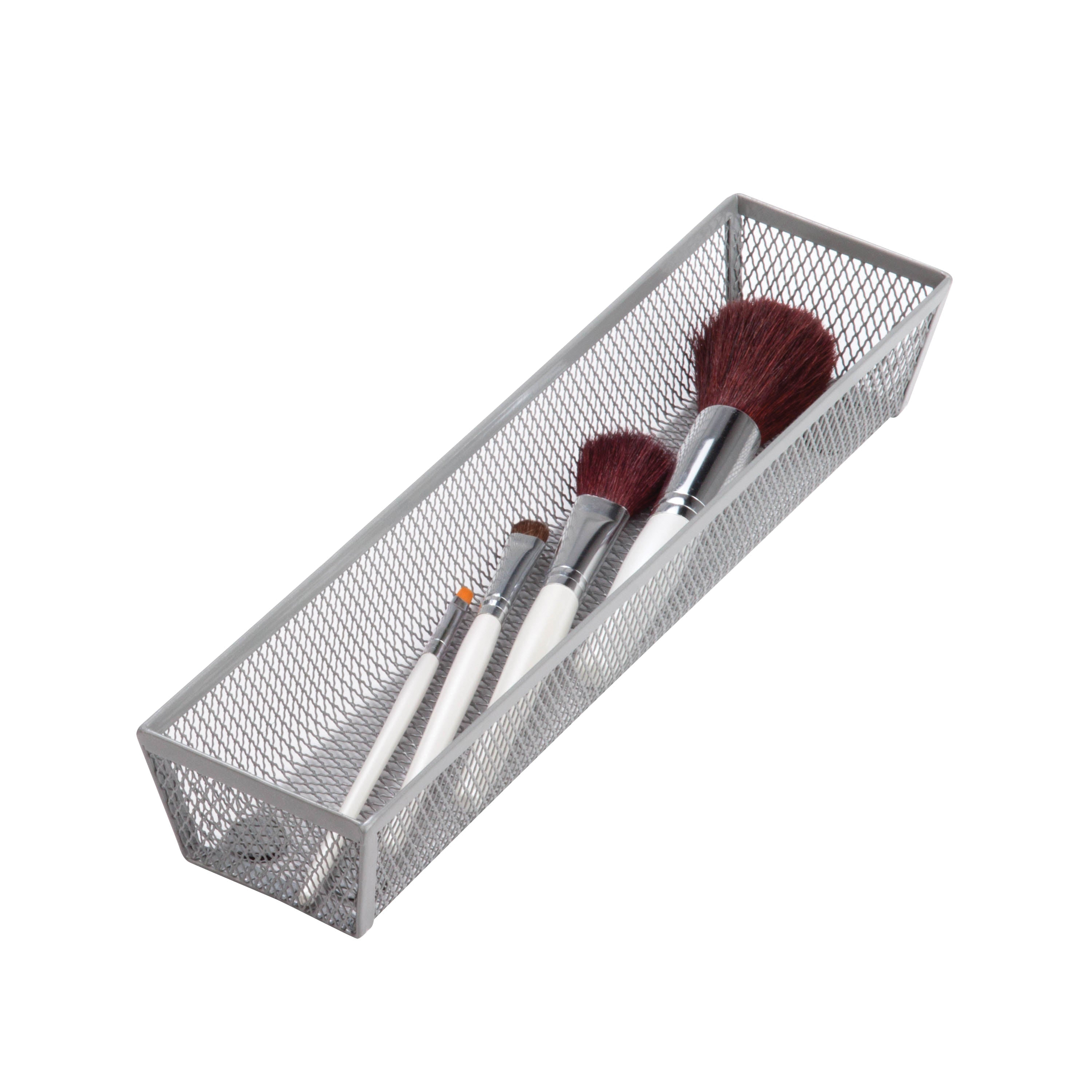 Honey-Can-Do KCH-02160 Drawer Organizer, 3 in W, 12 in D, Steel, Silver