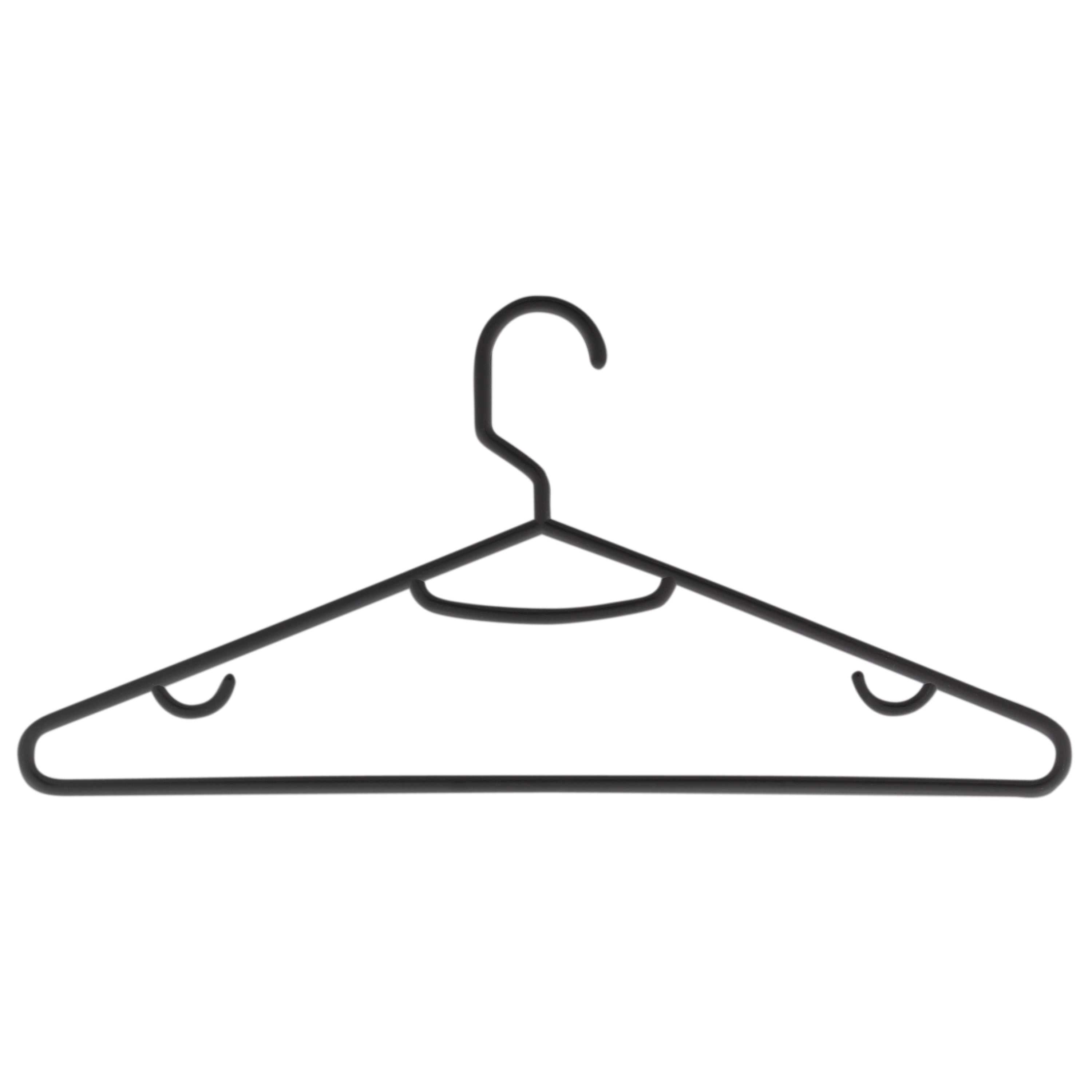 Honey-Can-Do HNG-01520 Tubular Hanger, Plastic, Black
