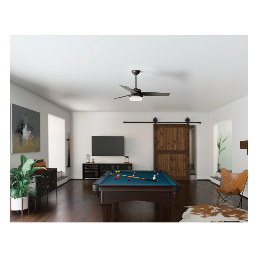 Sentinel Ceiling Fan, Hunter, with LED & Remote, 52 in Dia, Bronze - 2