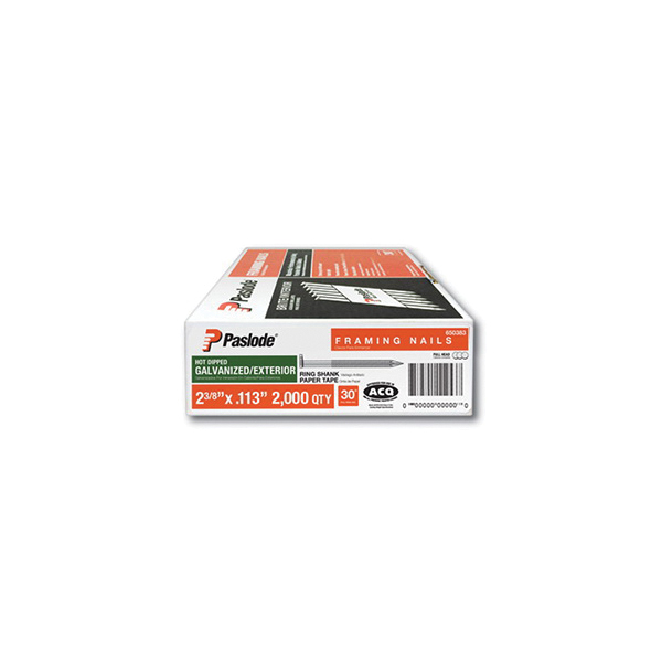 Paslode 650387 Framing Nail, Tape Collation, 3 in L, Steel, Hot-Dipped Galvanized, Full Round Head