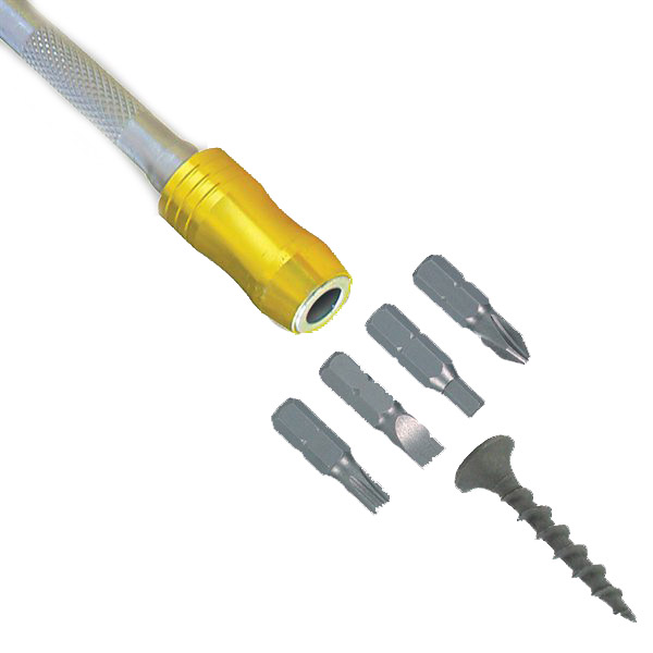 IVY Classic Mega-Magnetic Series 17073 Ratchet Screwdriver, #1, #2, #3, #6-8, #8-10, #10-12, T15, T20 Drive, 9 in OAL