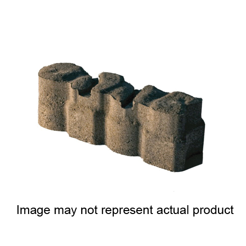 401893162 Edging Stone, 12 in L, 3-5/8 in H, Straight, Concrete, Charcoal