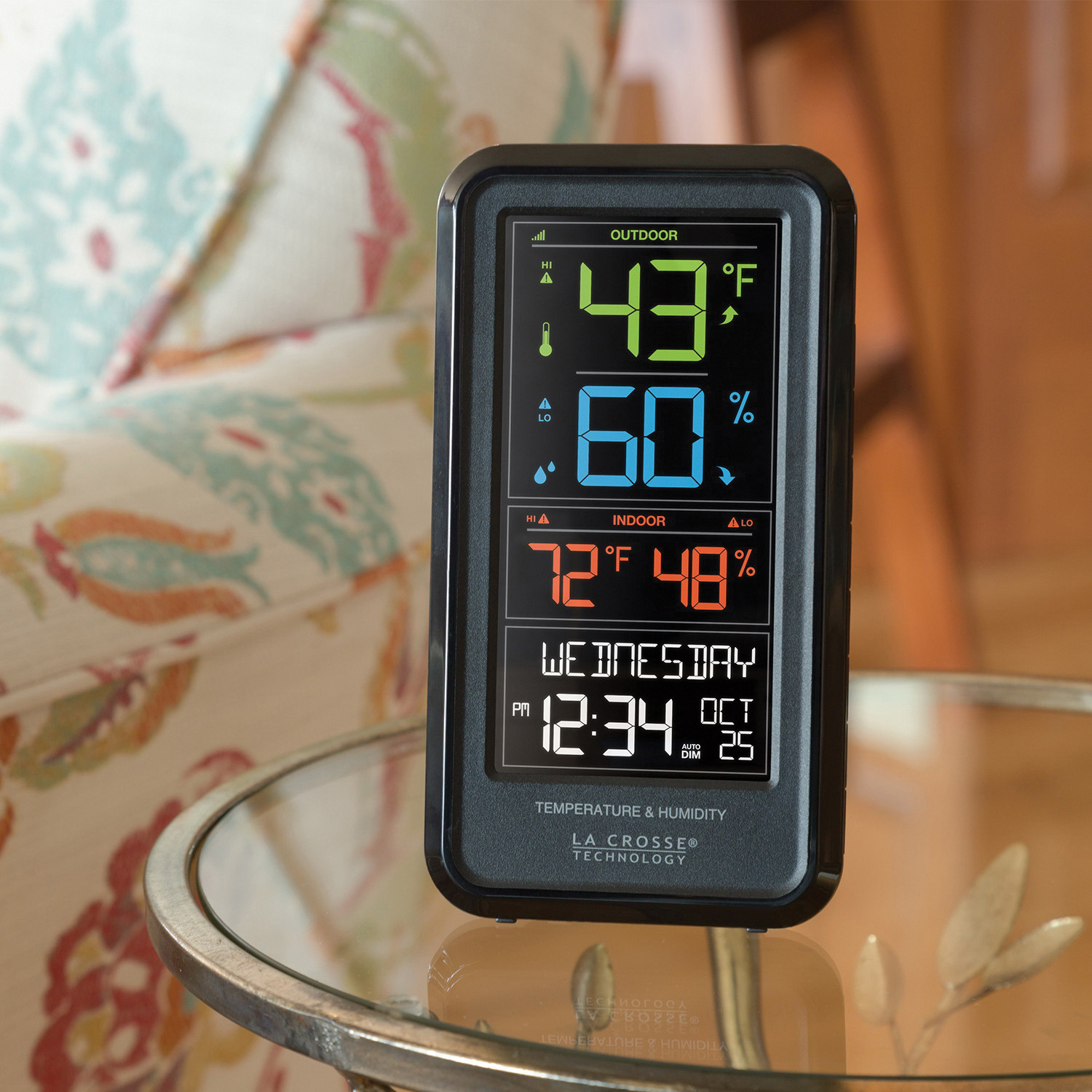 La Crosse S82967 Weather Station, Battery, 32 to 99 deg F Indoor, -40 to 140 deg F Outdoor, 10 to 99 % Humidity Range - 1