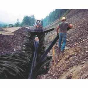 38250 Woven Geotextile Fabric, 300 ft L, 12 ft W, Polypropylene, Black