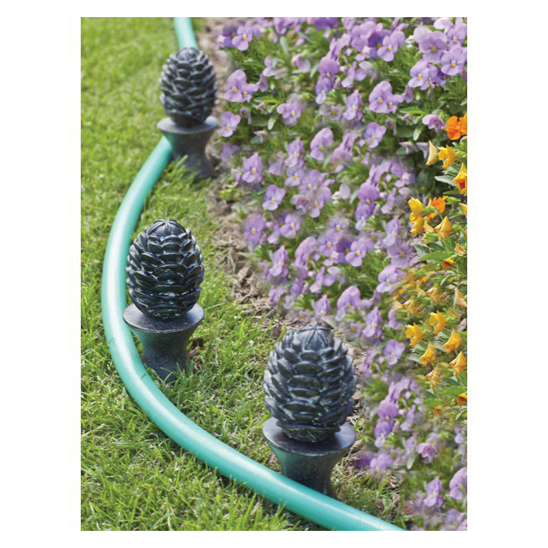 Liberty Garden 615 Pine Cone Hose Guide, 13 in OAL, Plastic Spike, Bronze