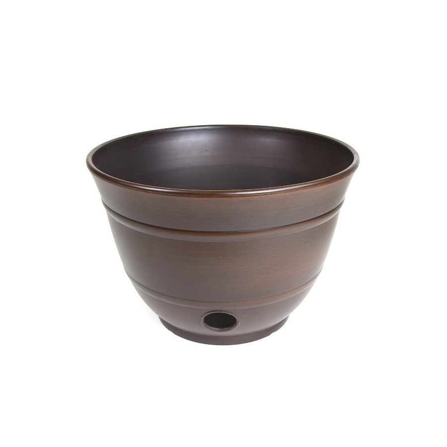 Liberty Garden 1924 High-Density Banded Hose Pot, 5/8 in Hose, 100 ft Capacity, Resin, Bronze