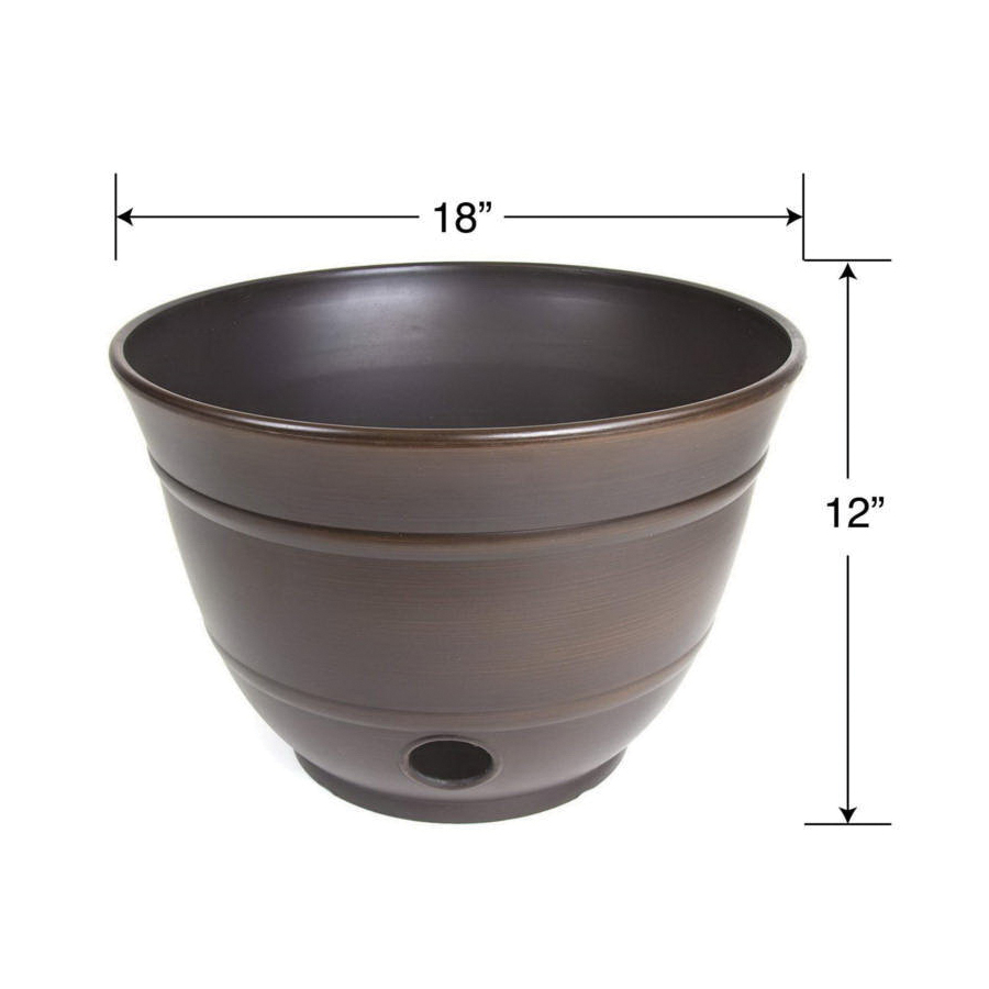 Liberty Garden 1924 High-Density Banded Hose Pot, 5/8 in Hose, 100 ft Capacity, Resin, Bronze