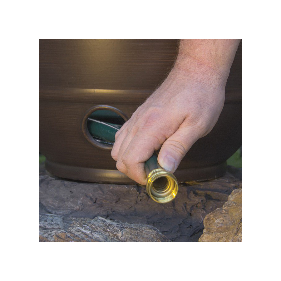 Liberty Garden 1924 High-Density Banded Hose Pot, 5/8 in Hose, 100 ft Capacity, Resin, Bronze