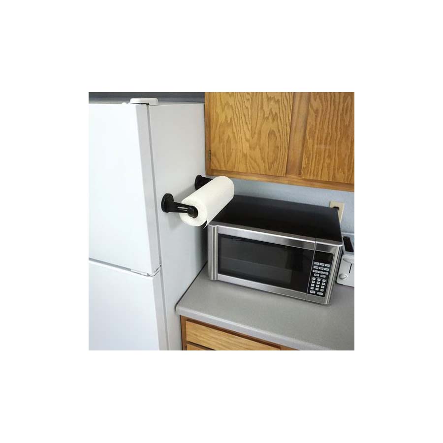 Magnet Source Handy Holder Series 07549 Magnetic Paper Towel Holder, Steel, Black