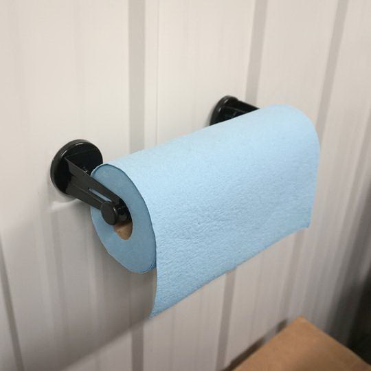 Magnet Source Handy Holder Series 07549 Magnetic Paper Towel Holder, Steel, Black