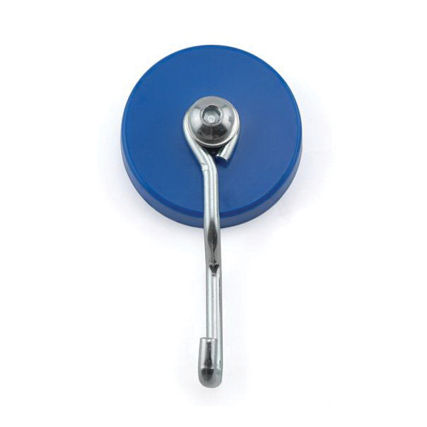 Magnet Source 07529 Reversible Magnetic Hook, 0.8 in Opening, Metal/Plastic, 25 lb - 2
