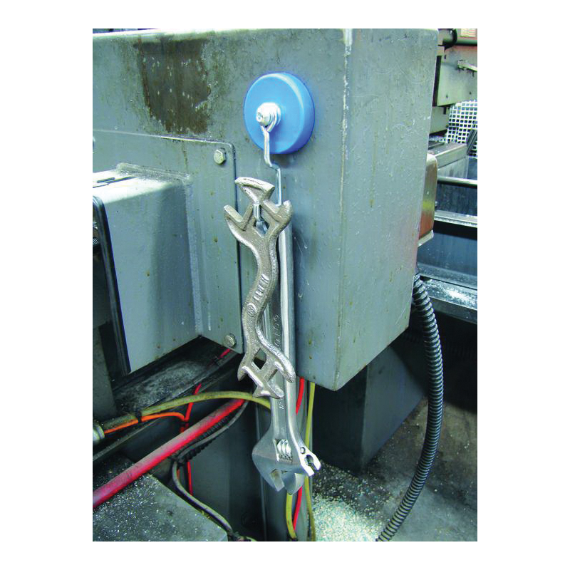 Magnet Source 07529 Reversible Magnetic Hook, 0.8 in Opening, Metal/Plastic, 25 lb - 3