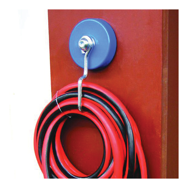 Magnet Source 07529 Reversible Magnetic Hook, 0.8 in Opening, Metal/Plastic, 25 lb - 5