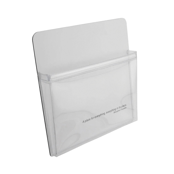 Magnet Source ZGPOUCH04 Rectanglular Flexible Pouch, Clear, 6-1/2 in W, 6-1/2 in H, 3/8 in D