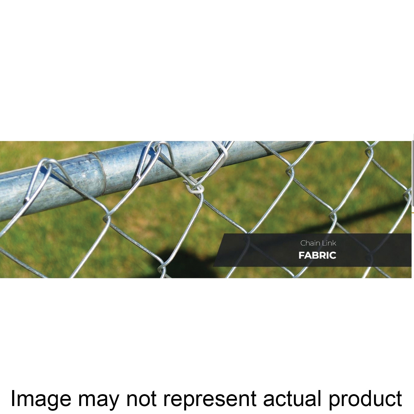 Yard-Gard 308754A Chain-Link Fabric, 50 ft W, 48 in L, 2-3/8 in Mesh, 12.5 ga, Steel, Galvanized