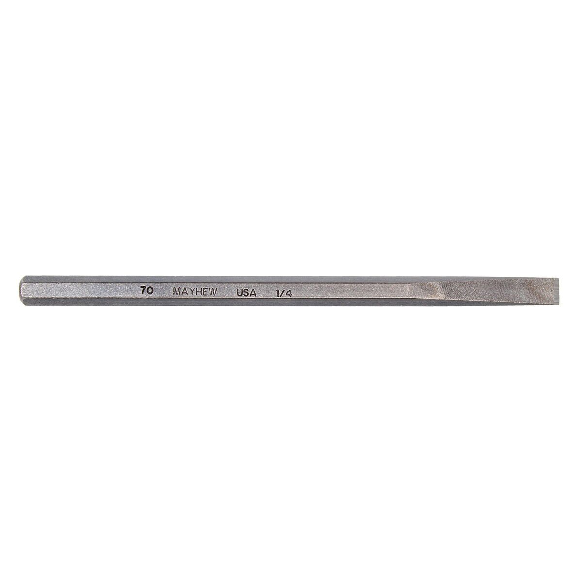 Mayhew 10102 Cold Chisel, 1/4 in Tip, 4-1/2 in OAL, Steel Blade - 2