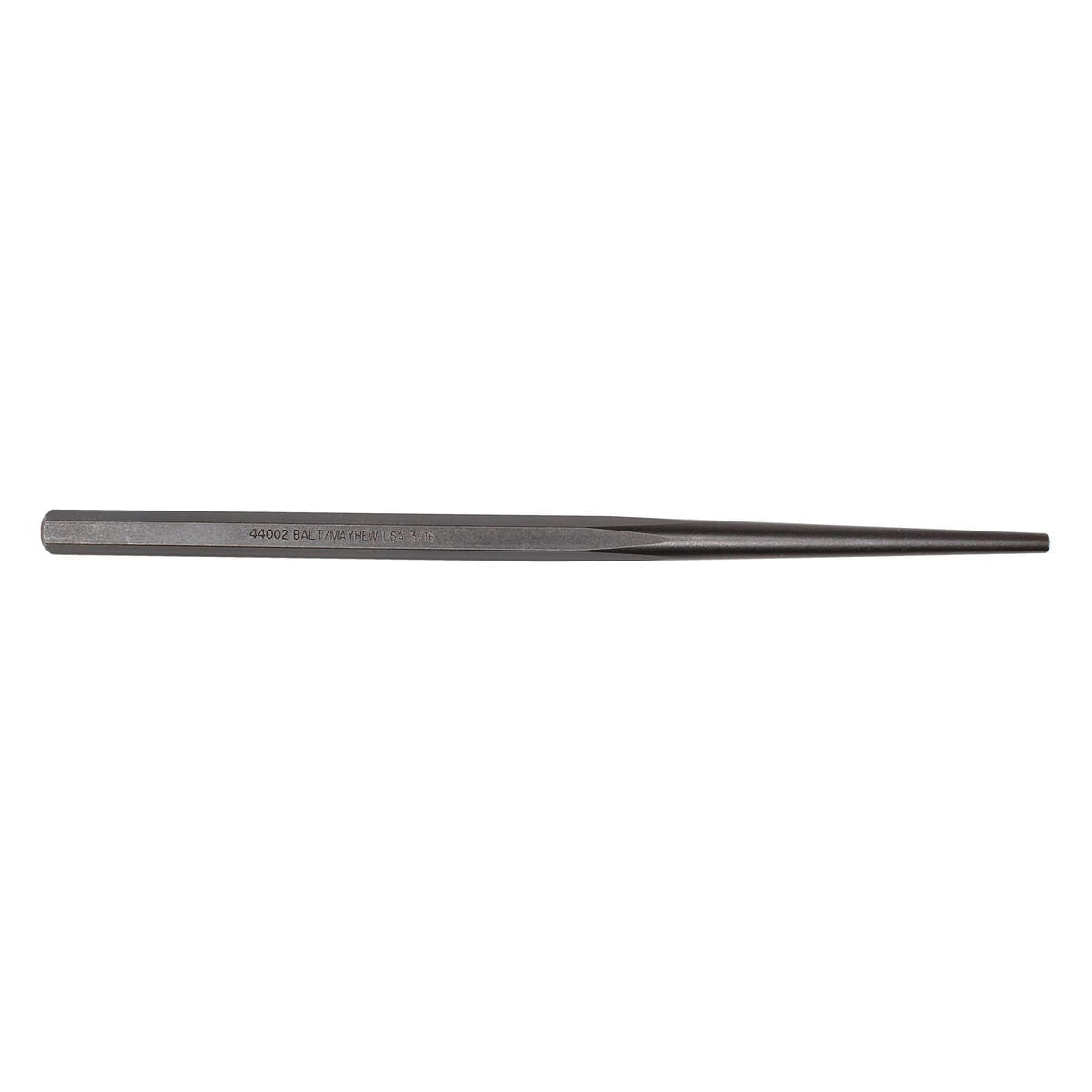 44002 Line-Up Punch, 3/16 in Tip, 9 in L, Hex Shank
