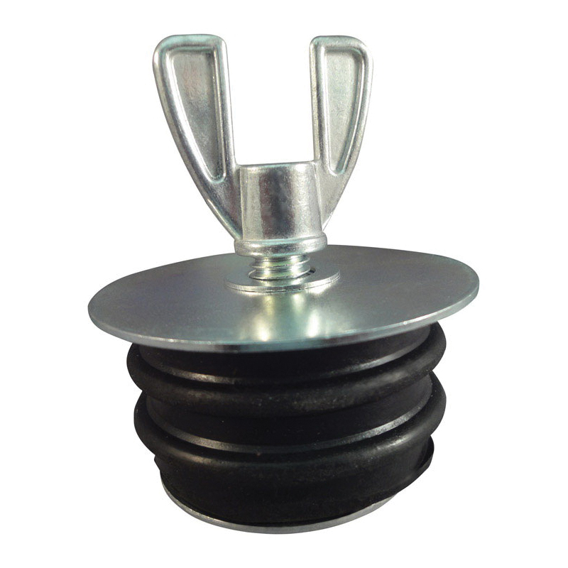 Mechanical Test Plug, Ace, Rubber, Black/Silver, 2in - 2