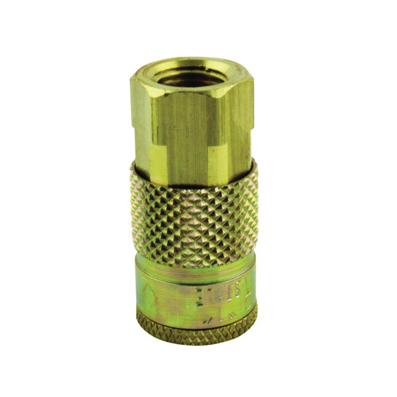 Milton KWIK-CHANGE 785 Air Coupler, T-Style, 1/4 in, FNPT, Brass - 2