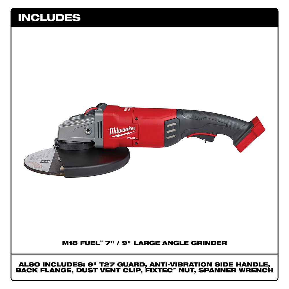 Cordless Angle Grinder, Milwaukee, M18 Fuel, Tool Only - 2