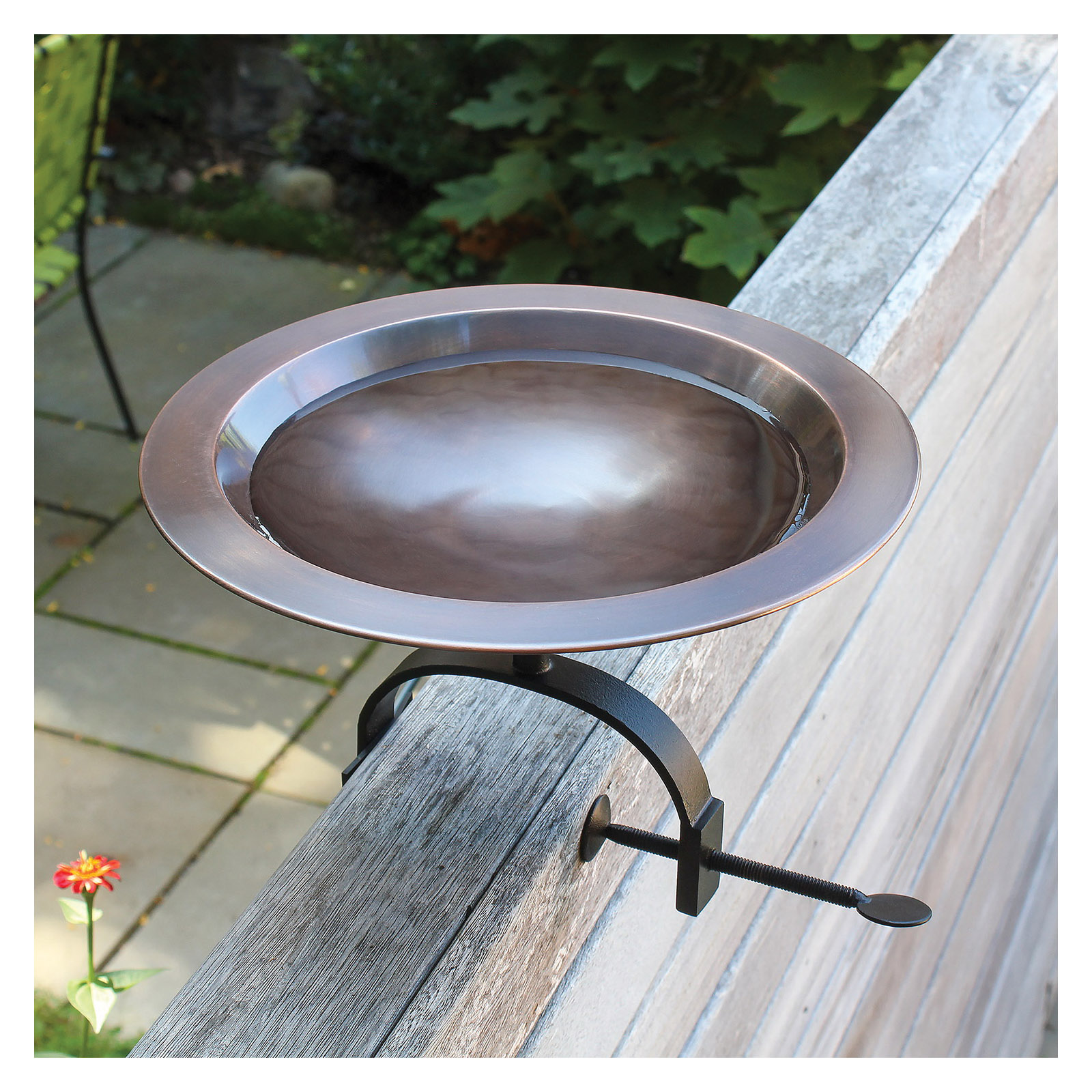 Achla Designs BB-05 Bird Bath, Classic II, Brass, Antique Copper, 12-3/4 in Dia