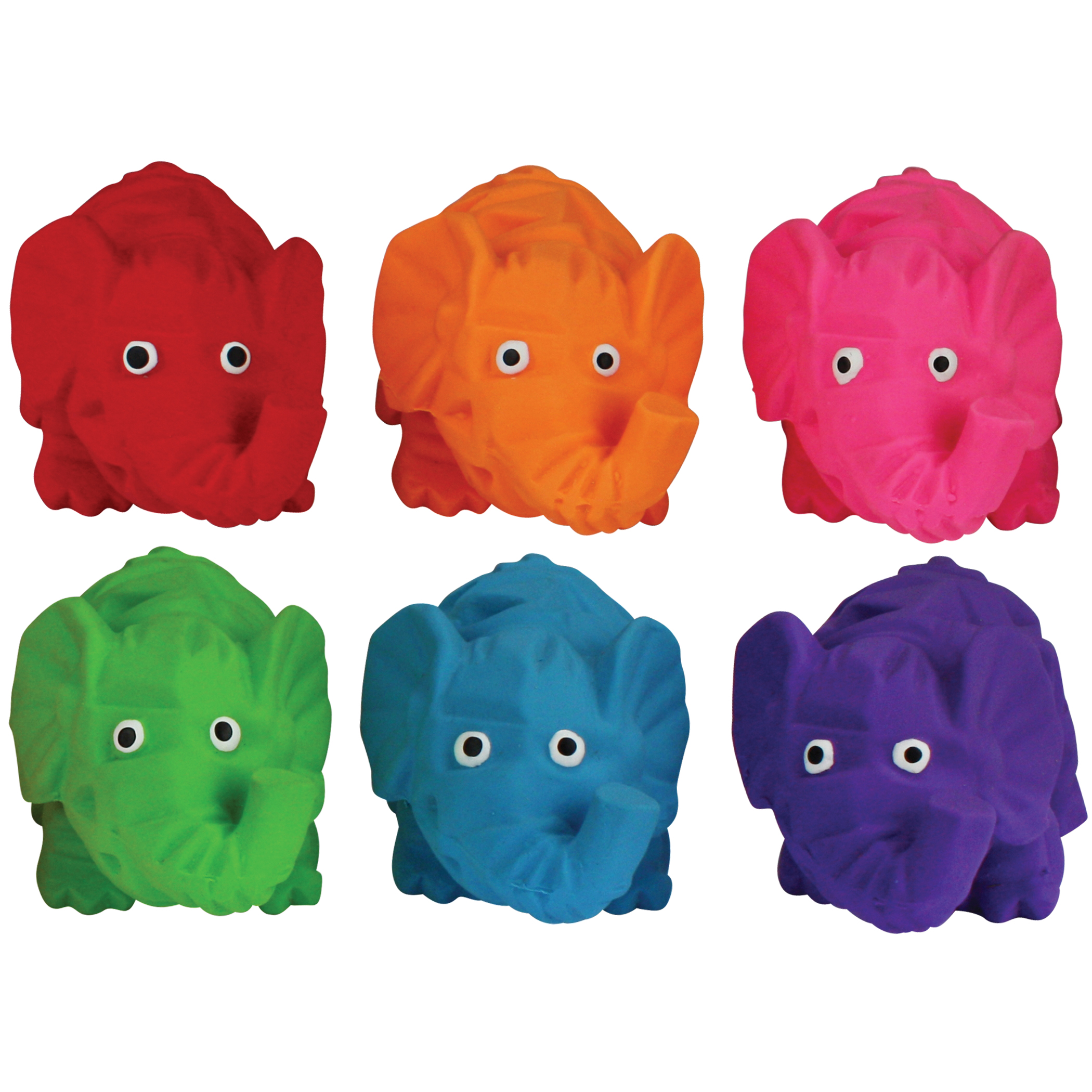 multipet 61274 Dog Toy, 8 in, Origami Pals Elepants, Latex, Assorted
