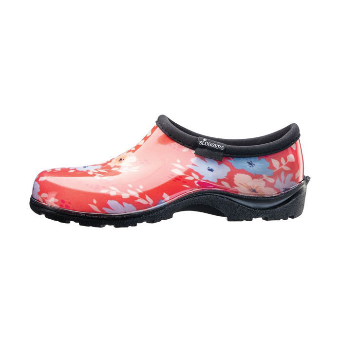 Sloggers 5120FFNCL-7 Rain and Garden Shoes, 7, Floral Fun, Coral, Plastic Resin Upper - 2