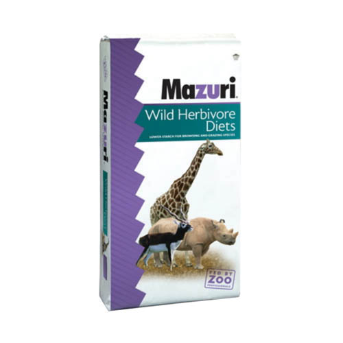 Mazuri 61700 Wild Herbivore Diet Hi-Fiber, Pellet, Artificial Flavor, 50 lb Paper Sack - 1