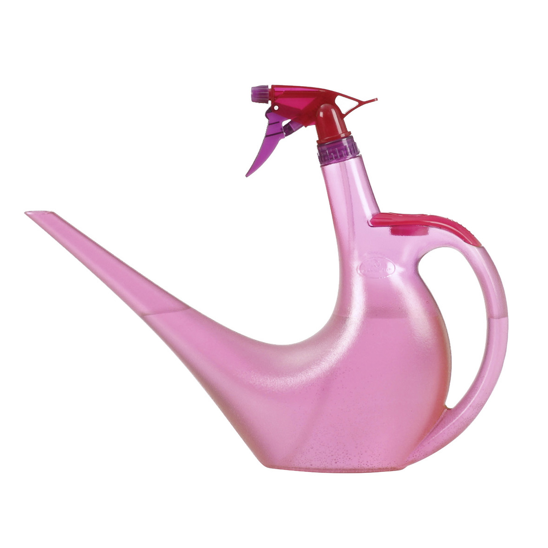 Scheurich 50447 2-in-1 Watering Can, 40 oz Can, Narrow Spout, Plastic, Pink