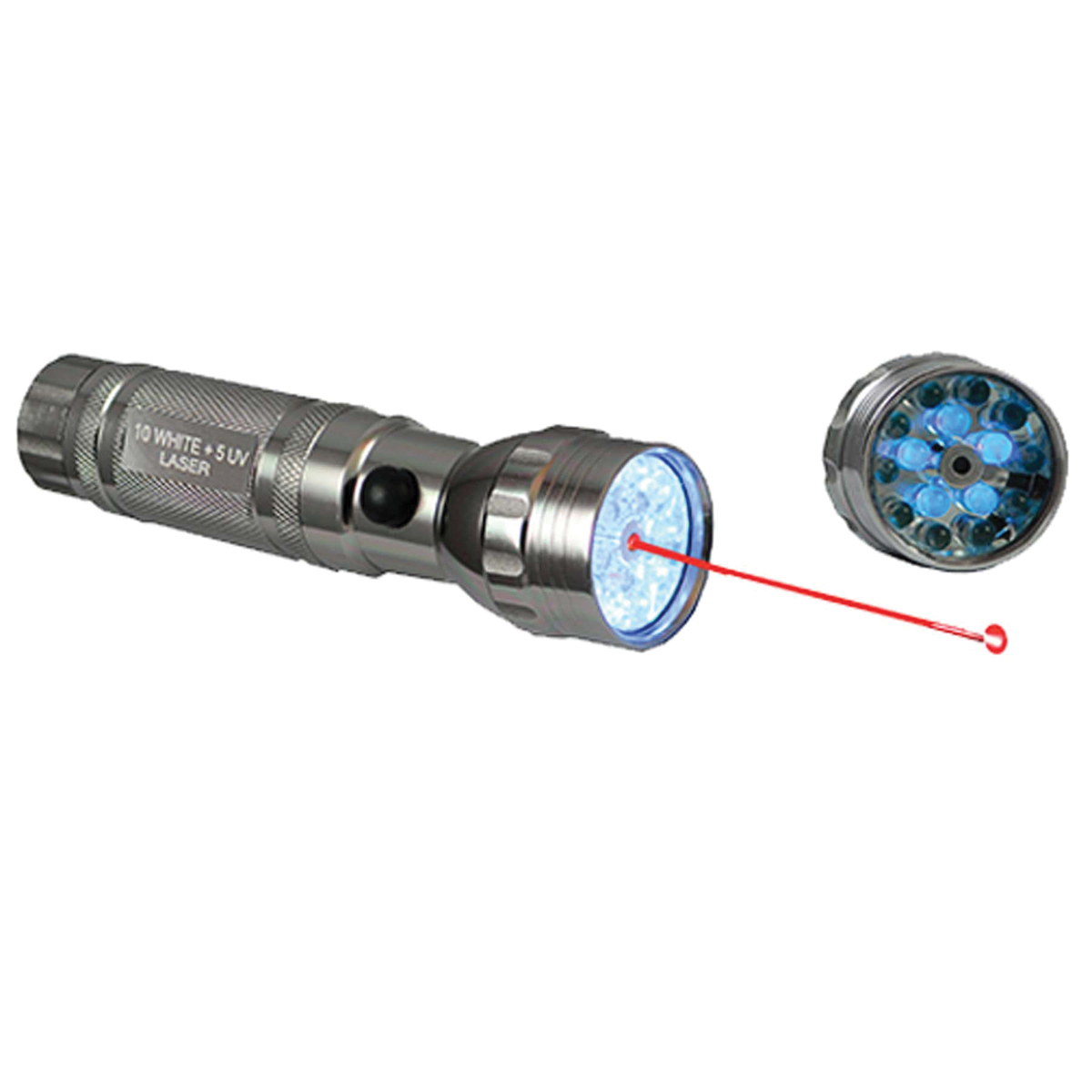 Blazing LEDz 900214 Flashlight, AAA Battery, LED Lamp, Laser Beam