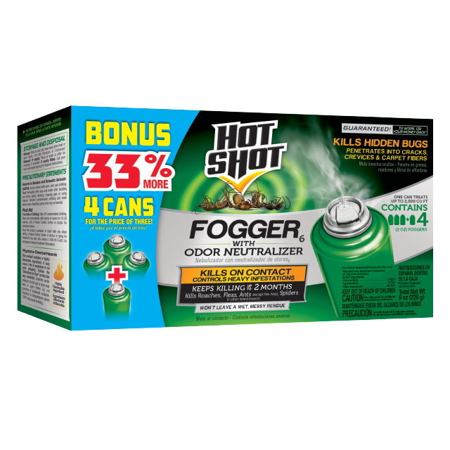 Hot Shot Fogger6 HG-96180 Insect Fogger, 2 oz Capacity, 2000 cu-ft Coverage Area, White - 2