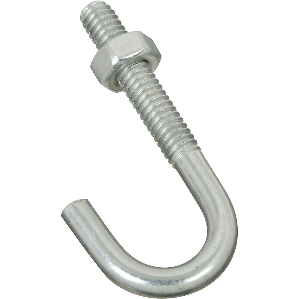 2195BC Series N232-884 J-Bolt, 1/4-20 Thread, 1.31 in L Thread, 2-5/16 in L, 100 lb Working Load