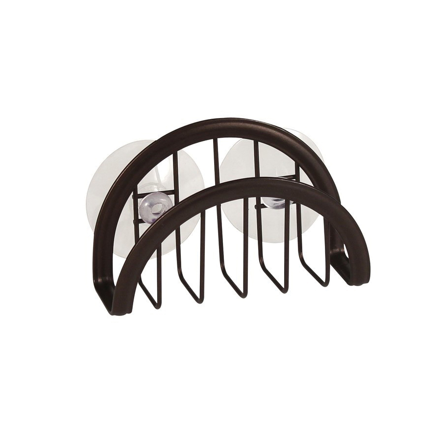 Ashley 67524 Suction Sink Sponge Holder, 3 in L, 4-3/4 in W, 2-1/2 in H, Steel, Bronze