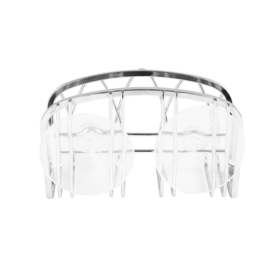 Spectrum 90370 Twist Suction Sink Sponge Holder, 2-3/4 in L, 4-1/2 in W, 2-1/2 in H, Steel, Chrome